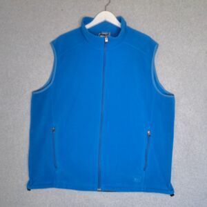REI Vest Mens XXL Full Zip Outdoor Blue Fleece Lightweight Casual Pockets
